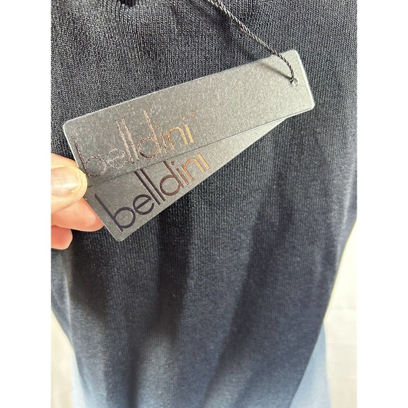 Belldini size Large black and gray Ribbed Sleeveless Tank Blouse Top new - Picture 4 of 8